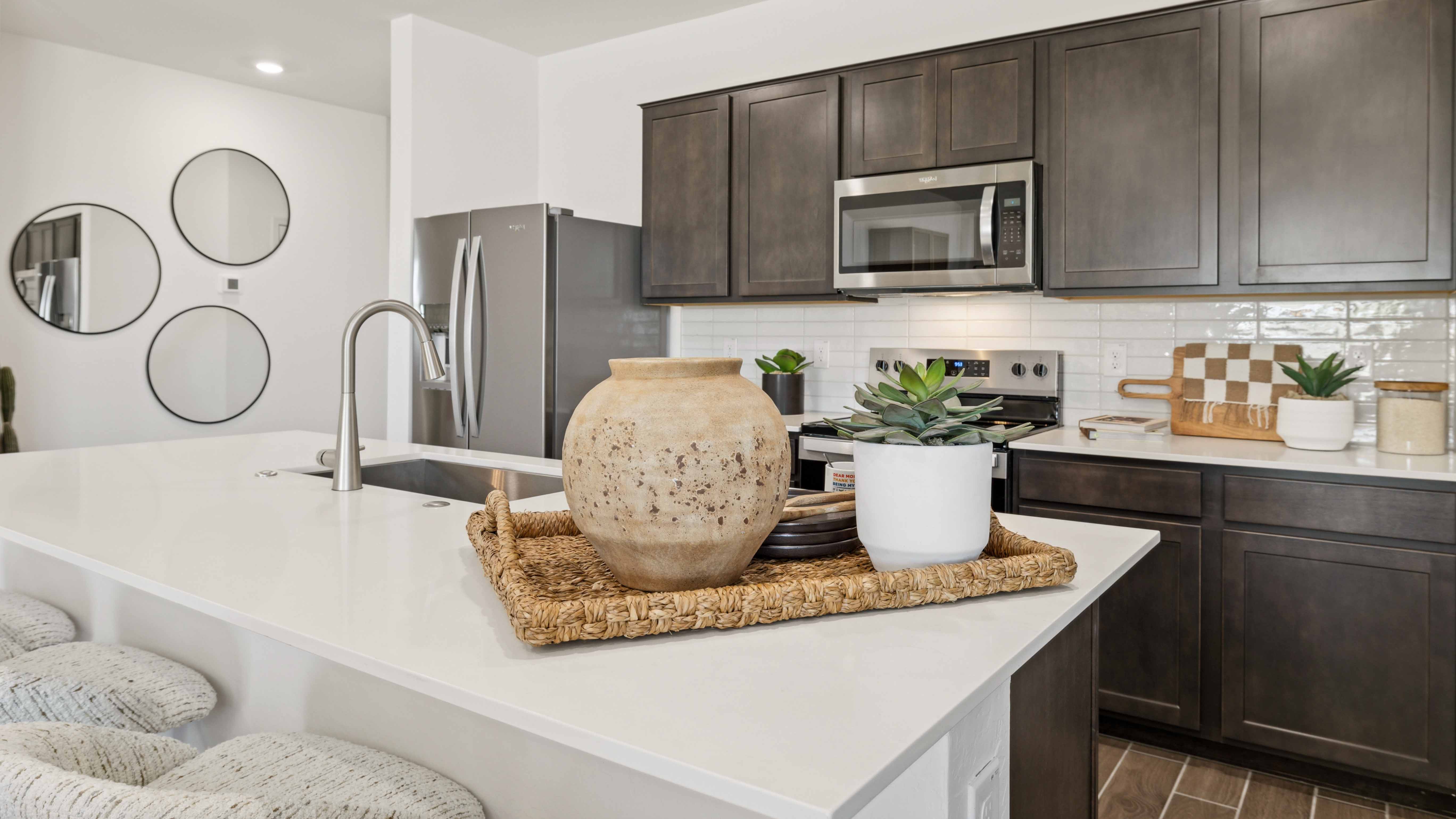spacious kitchen with large island