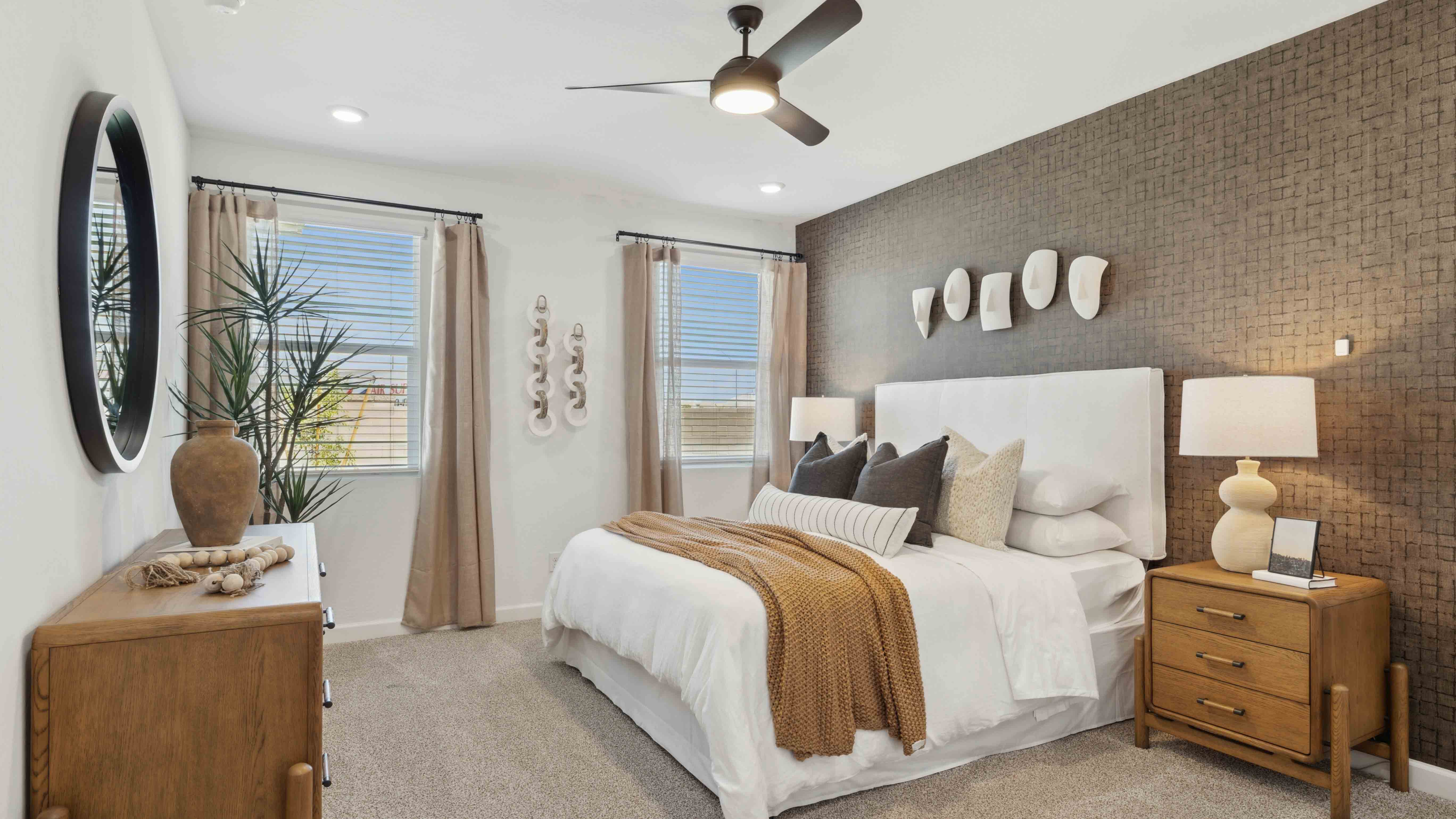 primary suite with walk in closet