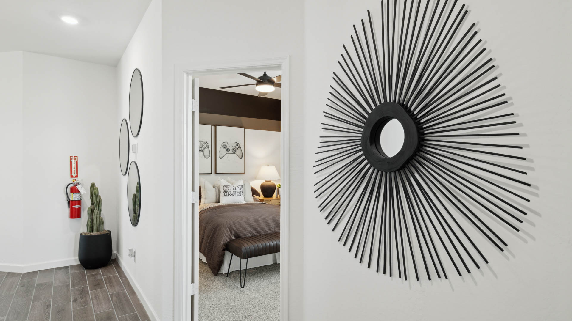Hallway leading to another bedroom.