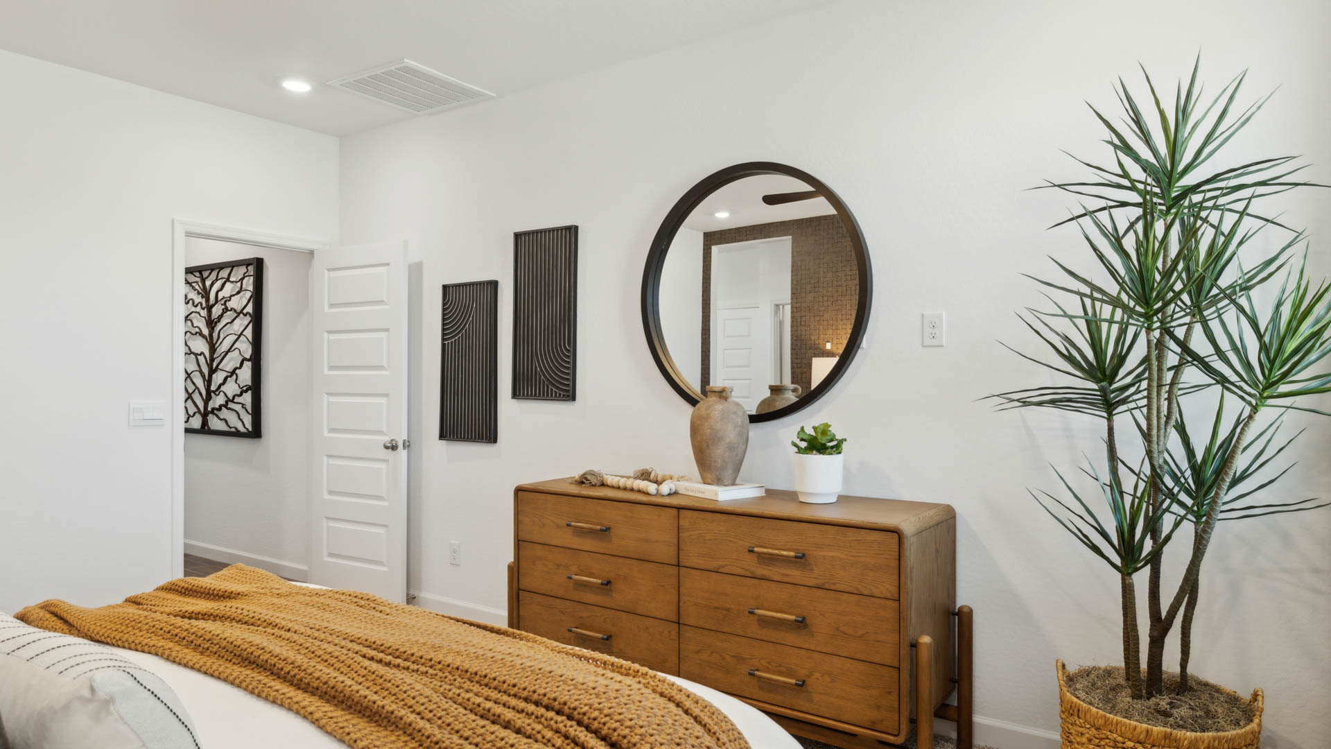 Primary bedroom with walk-in closet.