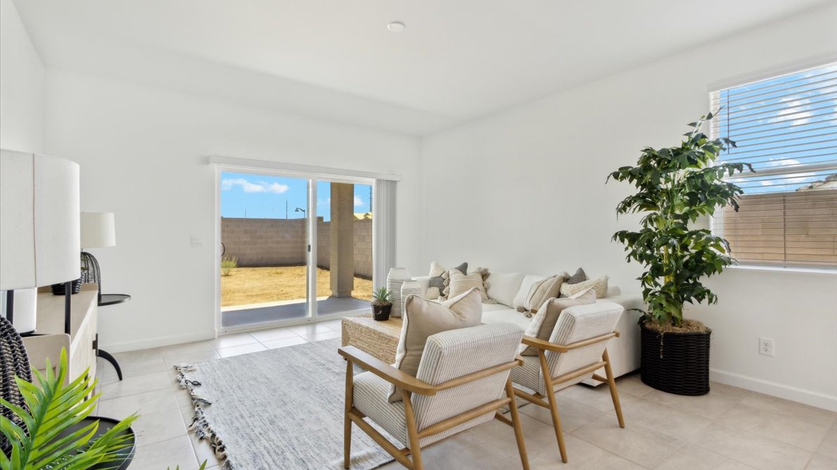 open concept living and dining