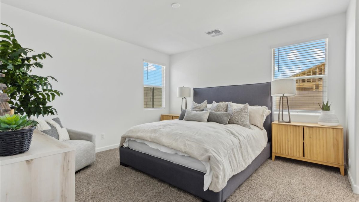 primary suite with walk in closet