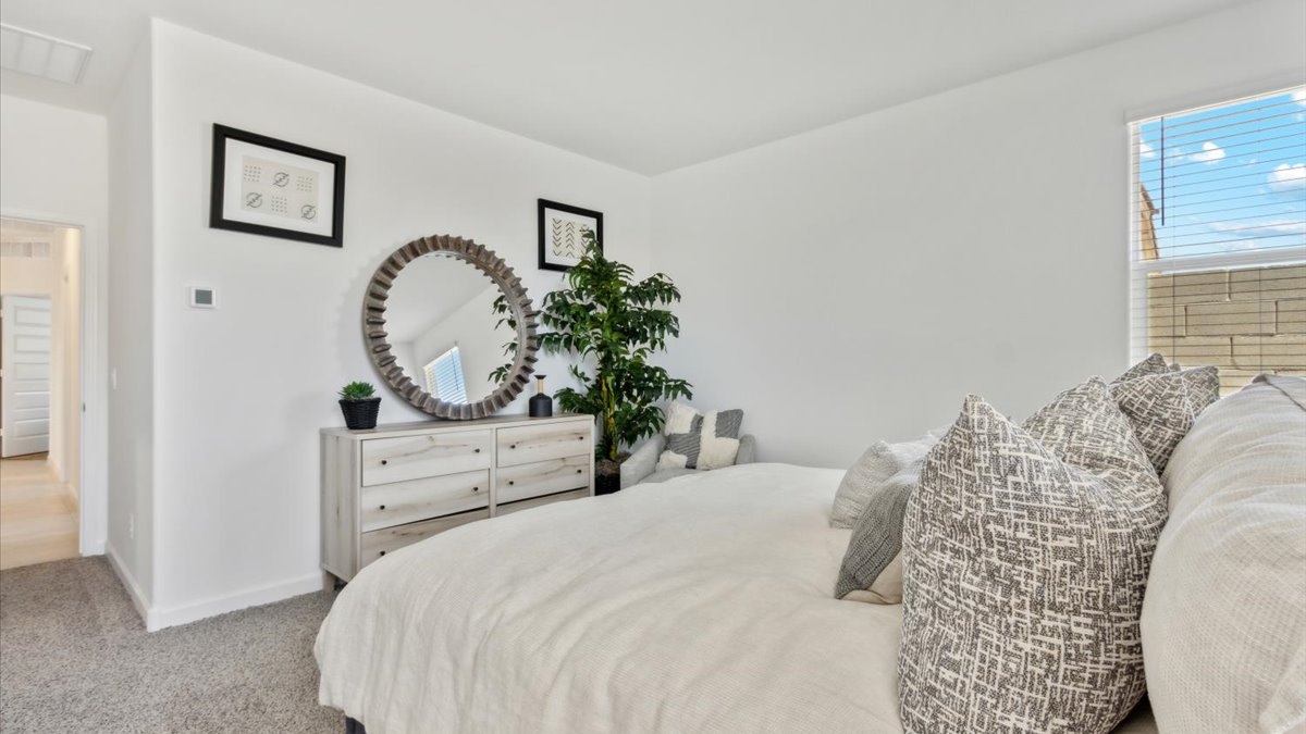 primary suite with walk in closet