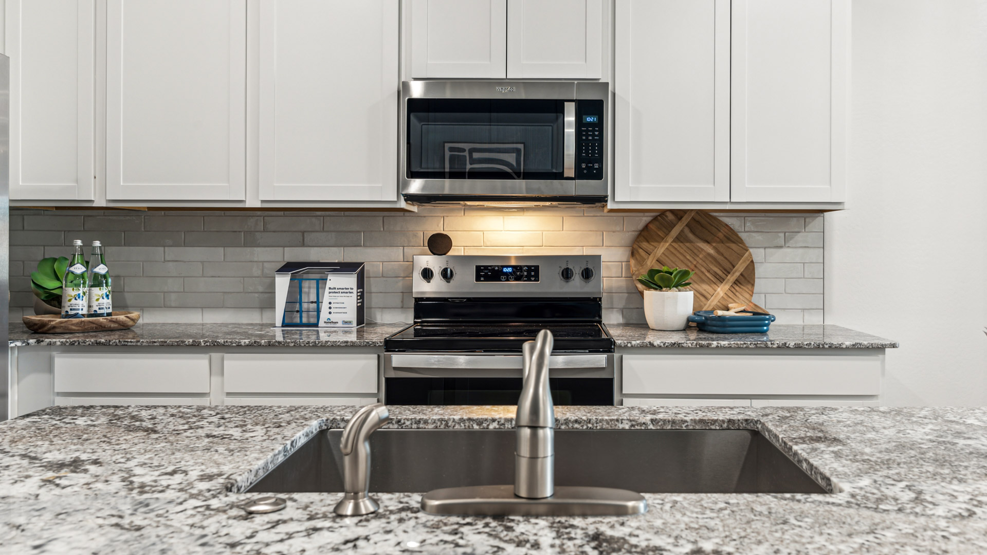 Kitchen with island.