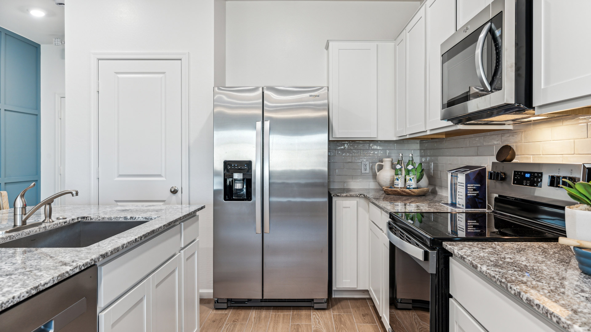 Kitchen with island.