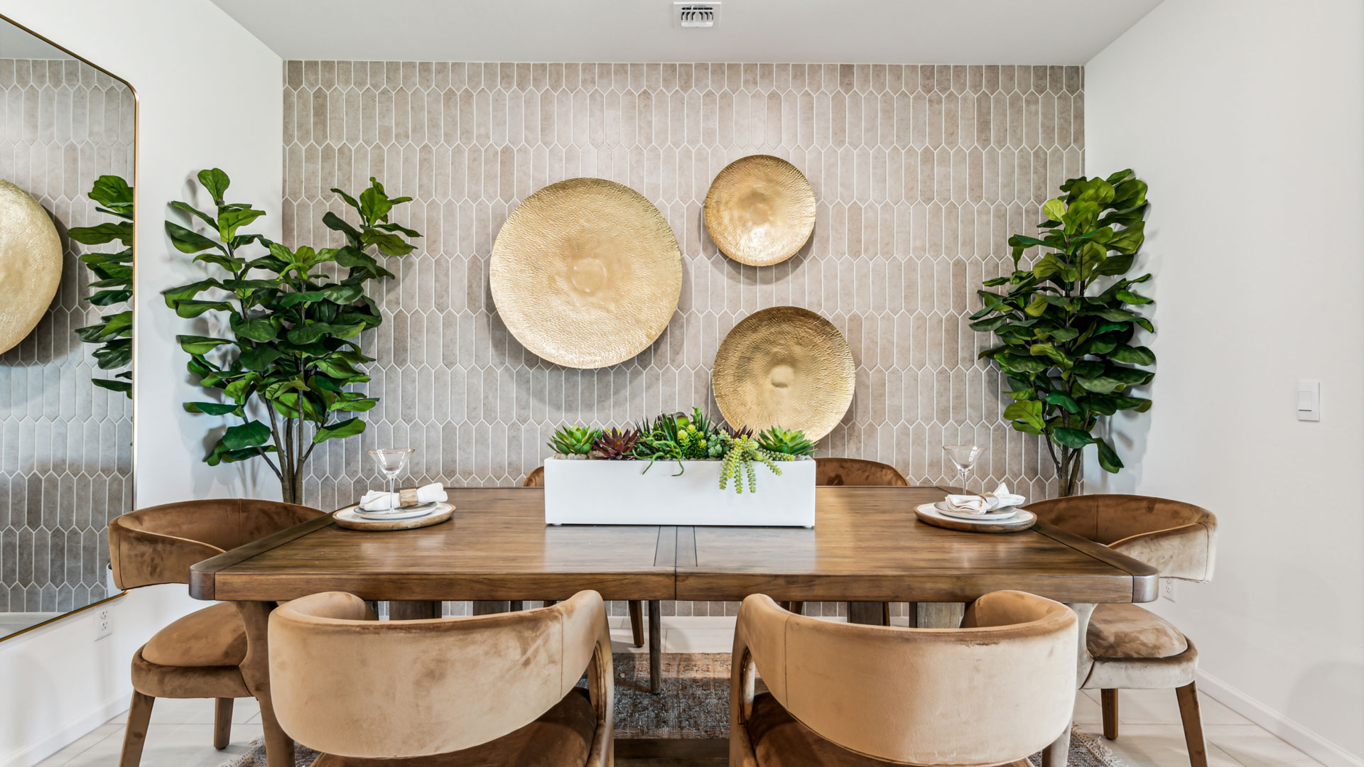 Open-concept dining and living area.