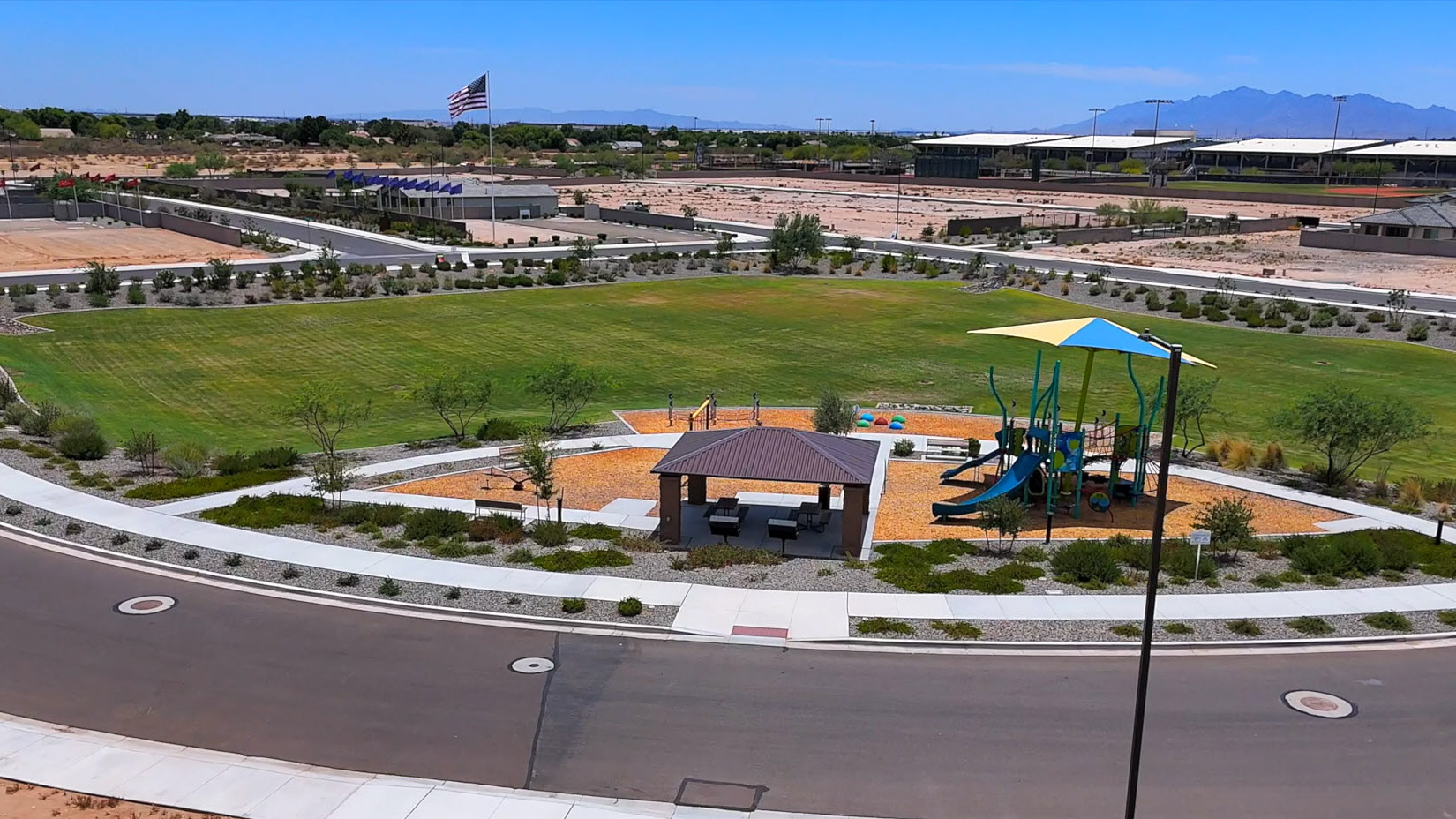Windrose Community Drone Photo of Recreational Area and Green Space