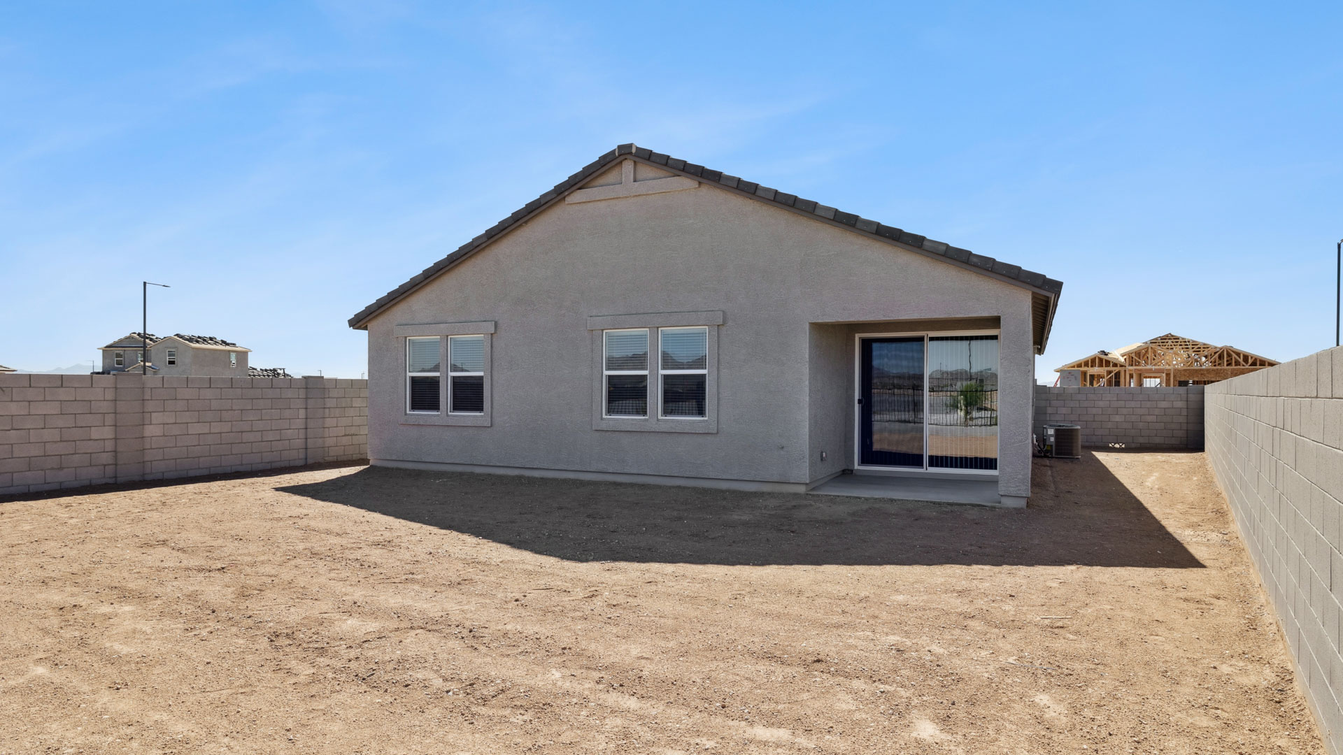 Large fenced-in backyard with a covered patio, perfect for outdoor entertaining.