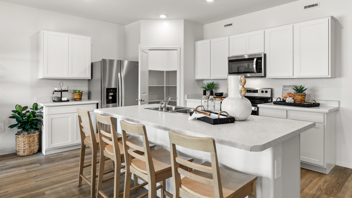spacious kitchen with large island