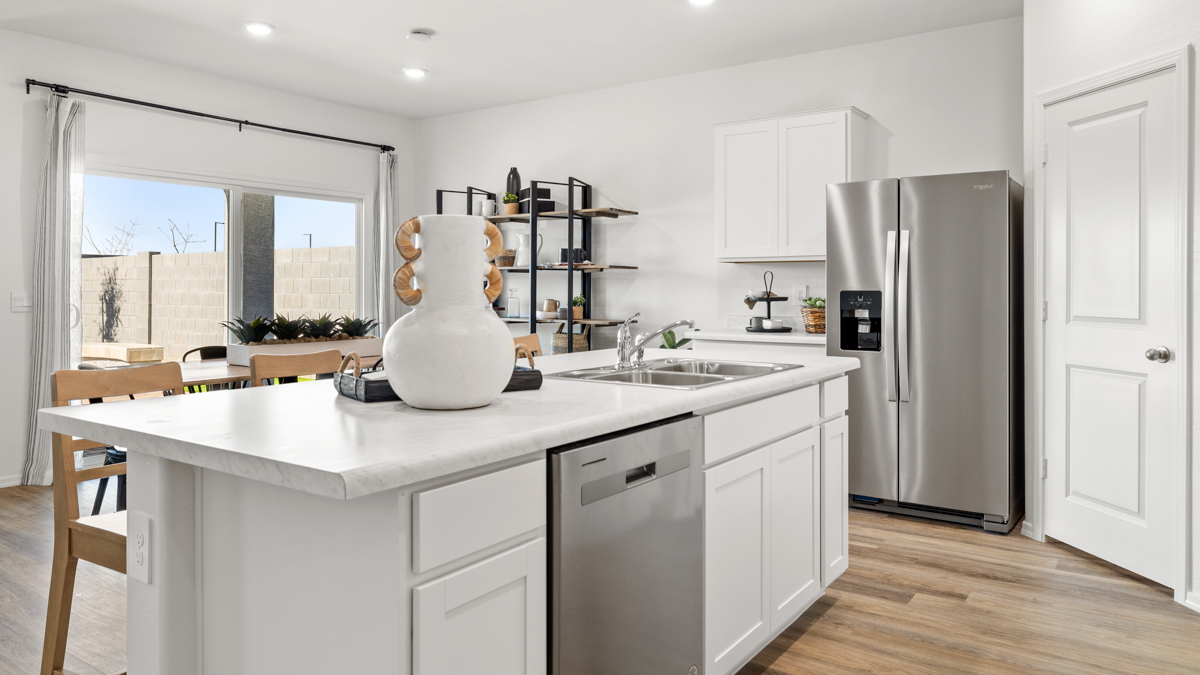 spacious kitchen with large island