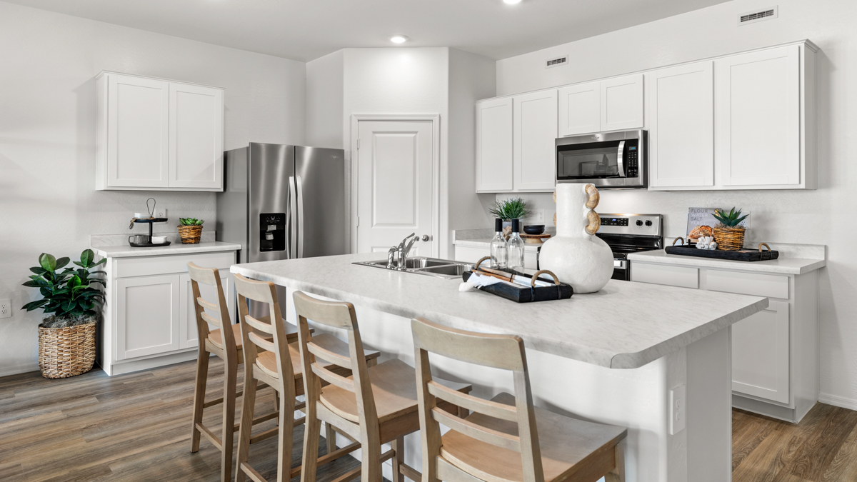 spacious kitchen with large island