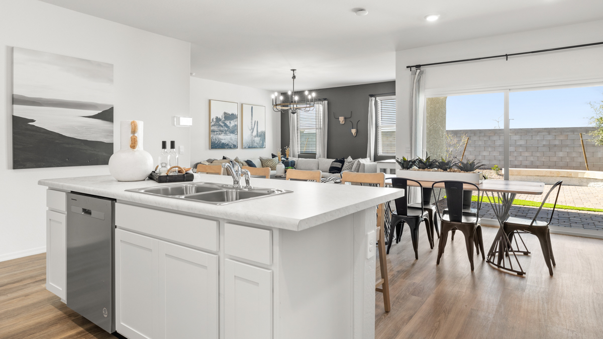 spacious kitchen with large island