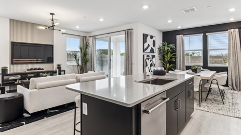 Veranda Model Kitchen, Living Room, and Dining Room