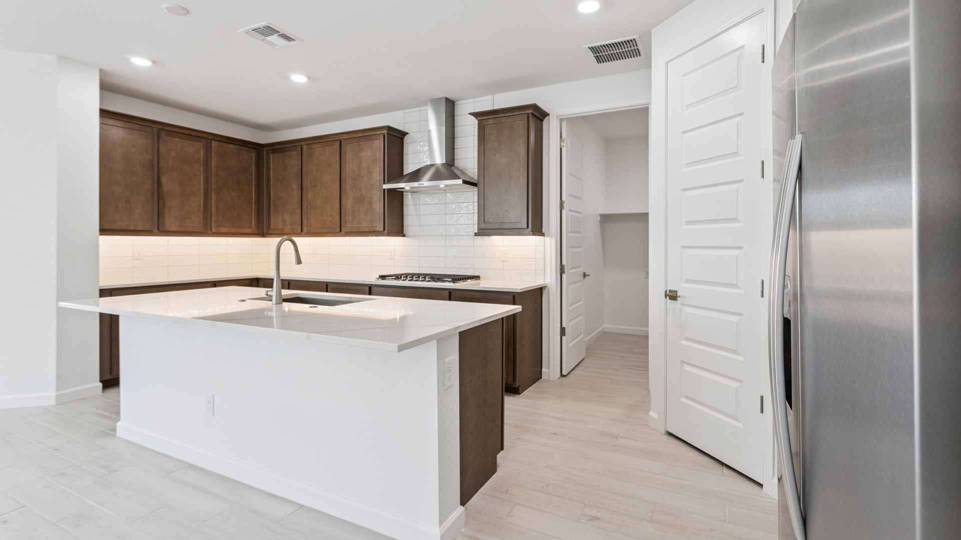 spacious kitchen with large island