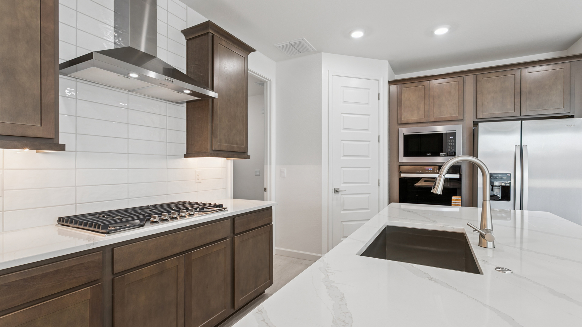 spacious kitchen with large island