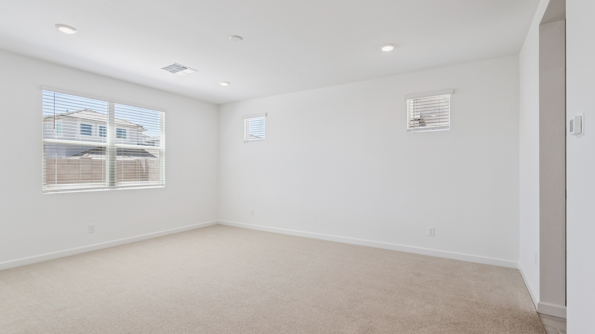 primary suite with walk in closet