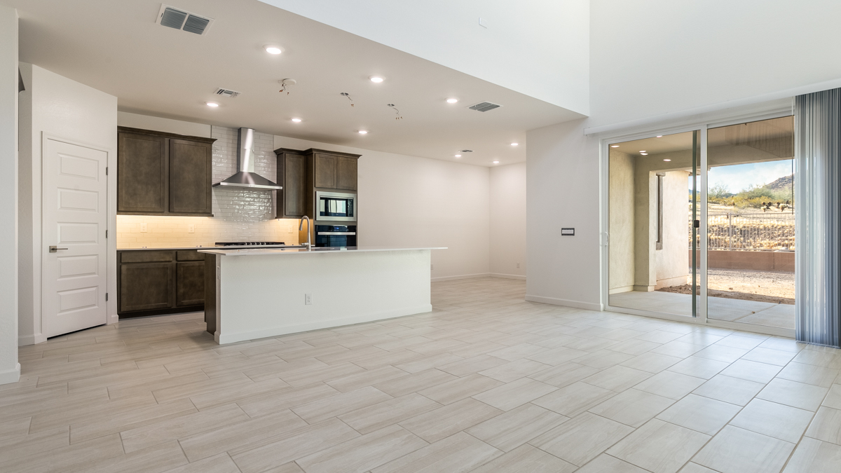 Kitchen and living room