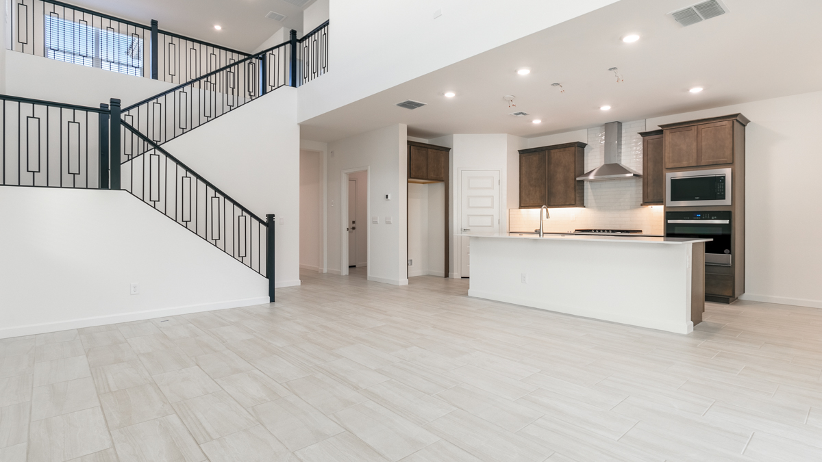 Kitchen and living room