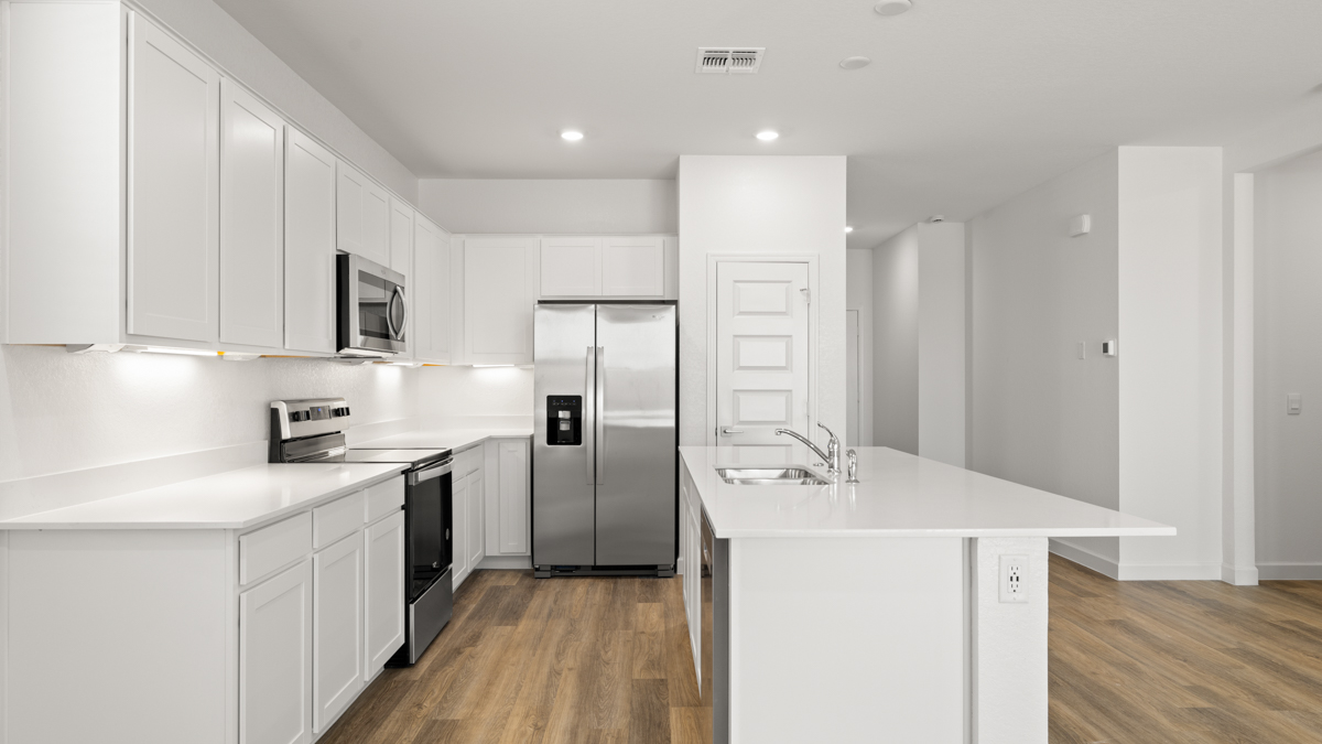 Kitchen with island.