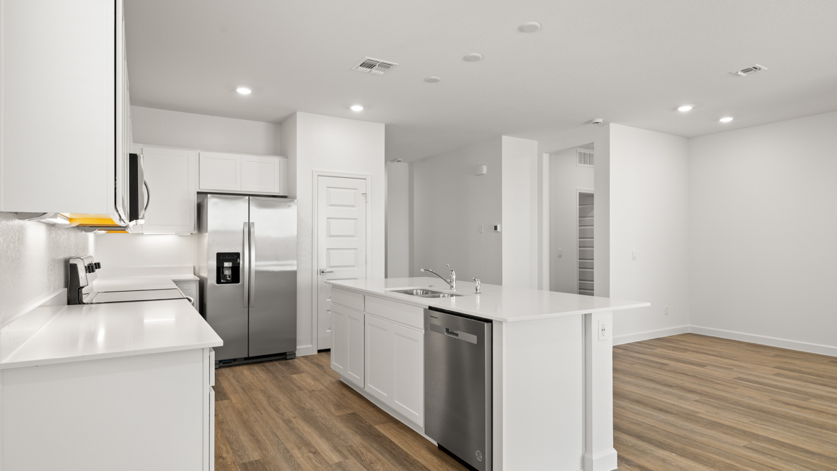 Kitchen with island.