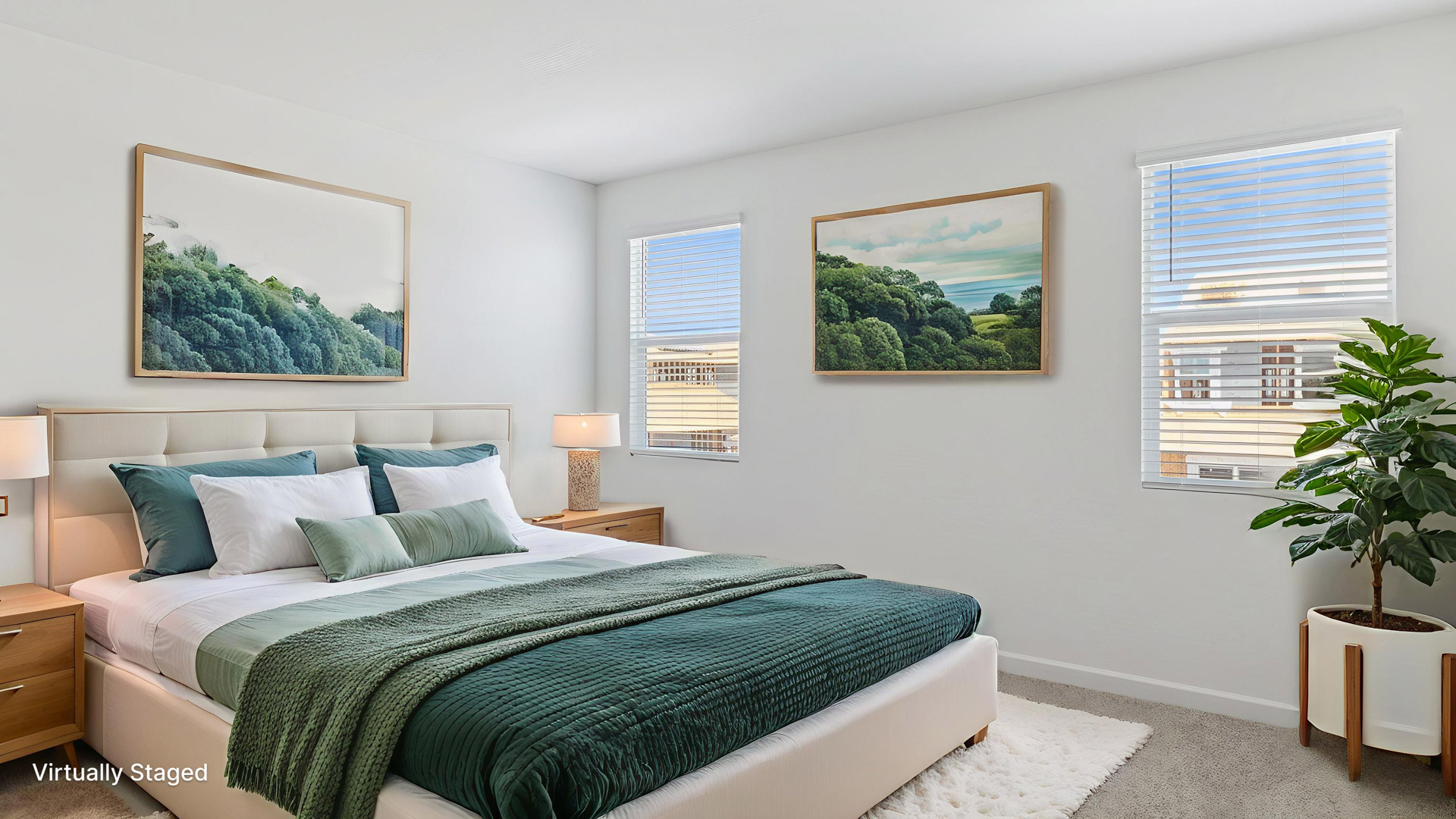 Virtually Staged Bedroom