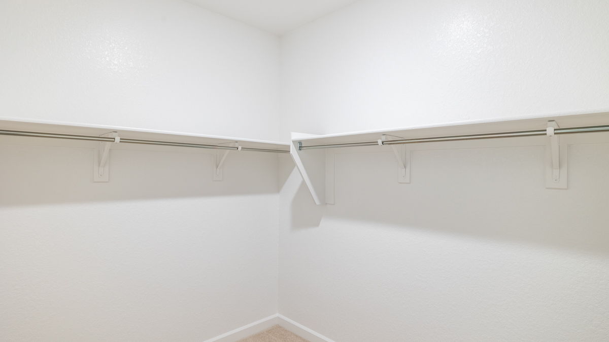 primary suite with walk in closet