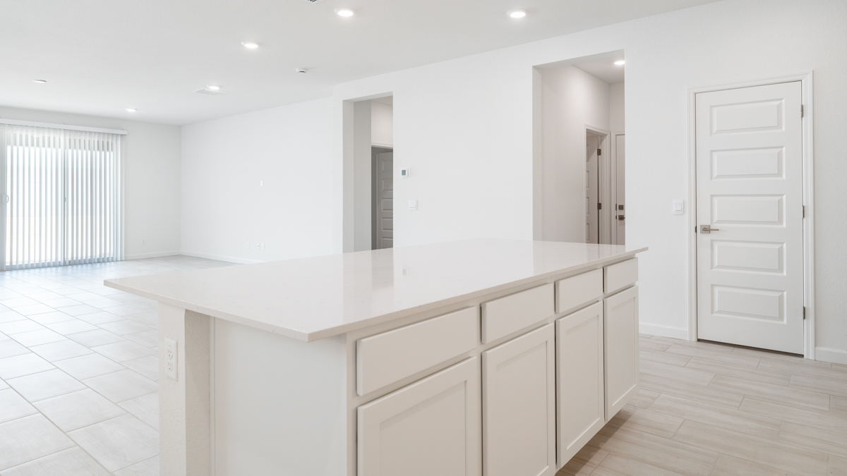 spacious kitchen with large island