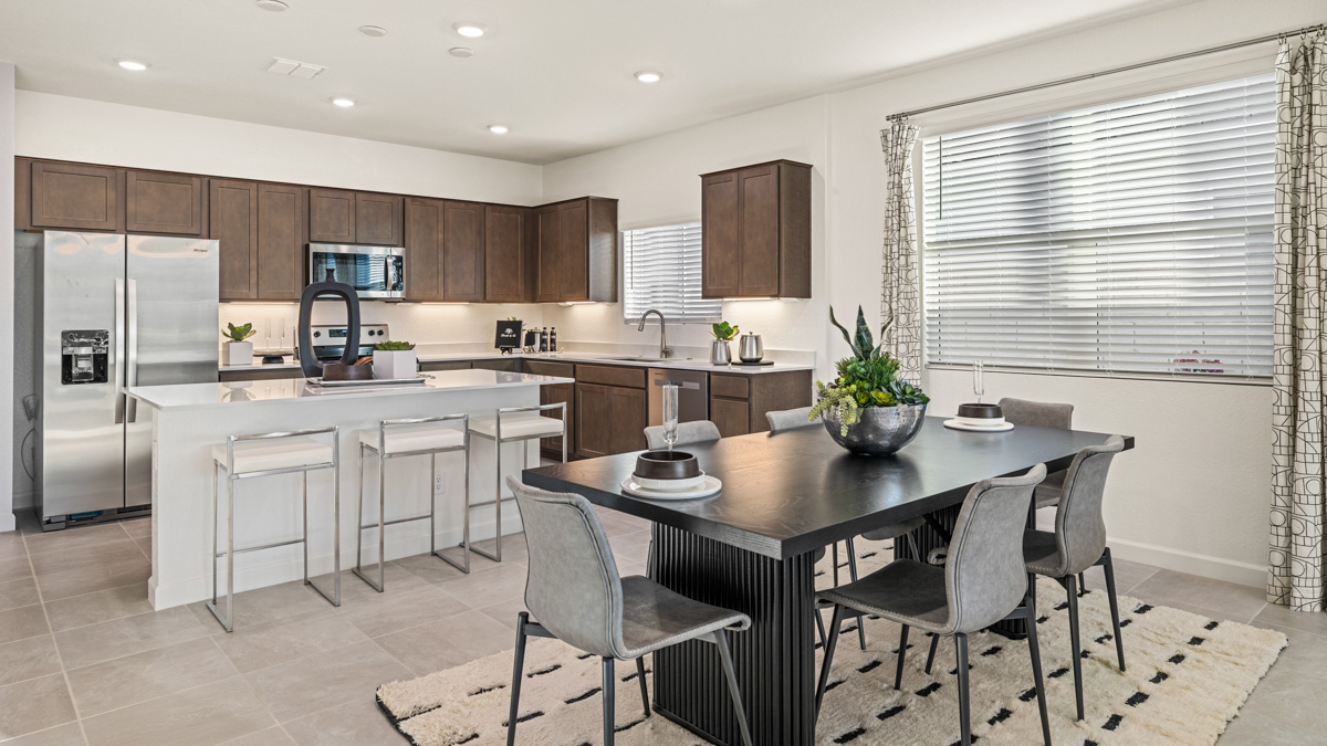 spacious kitchen with large island