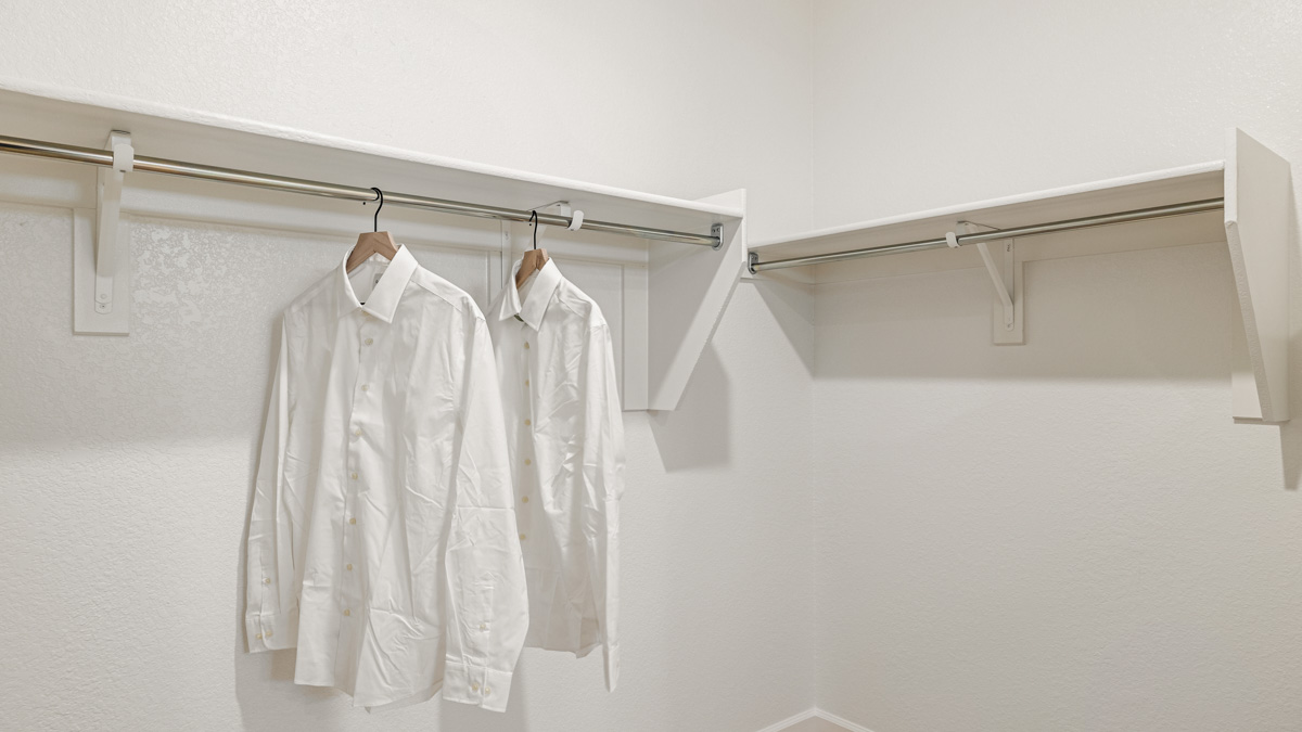 primary suite with walk in closet