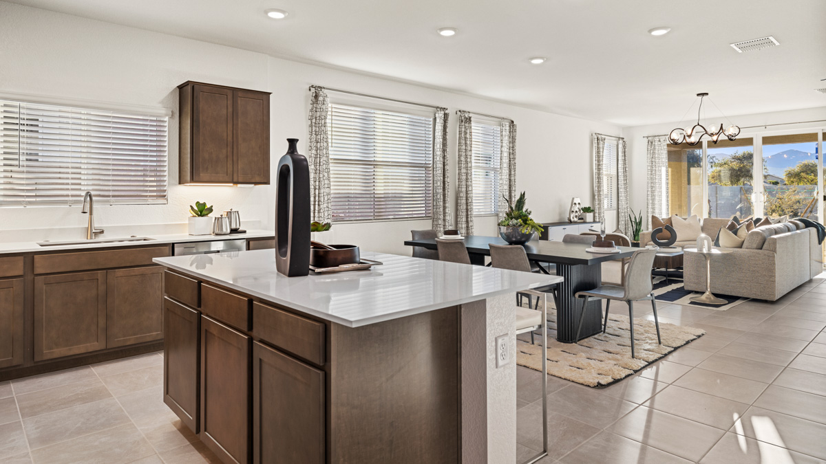 spacious kitchen with large island