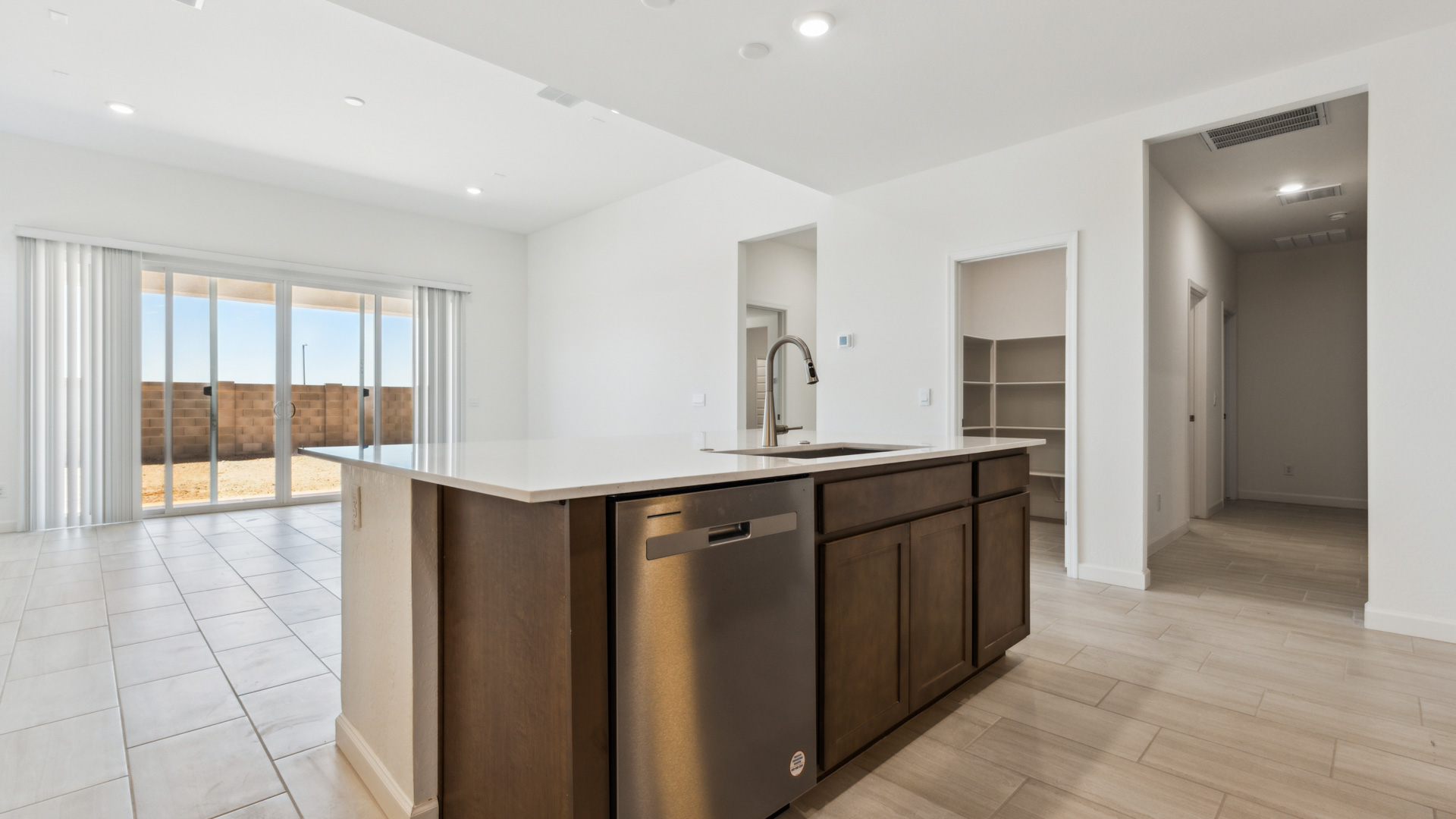 kitchen with large island