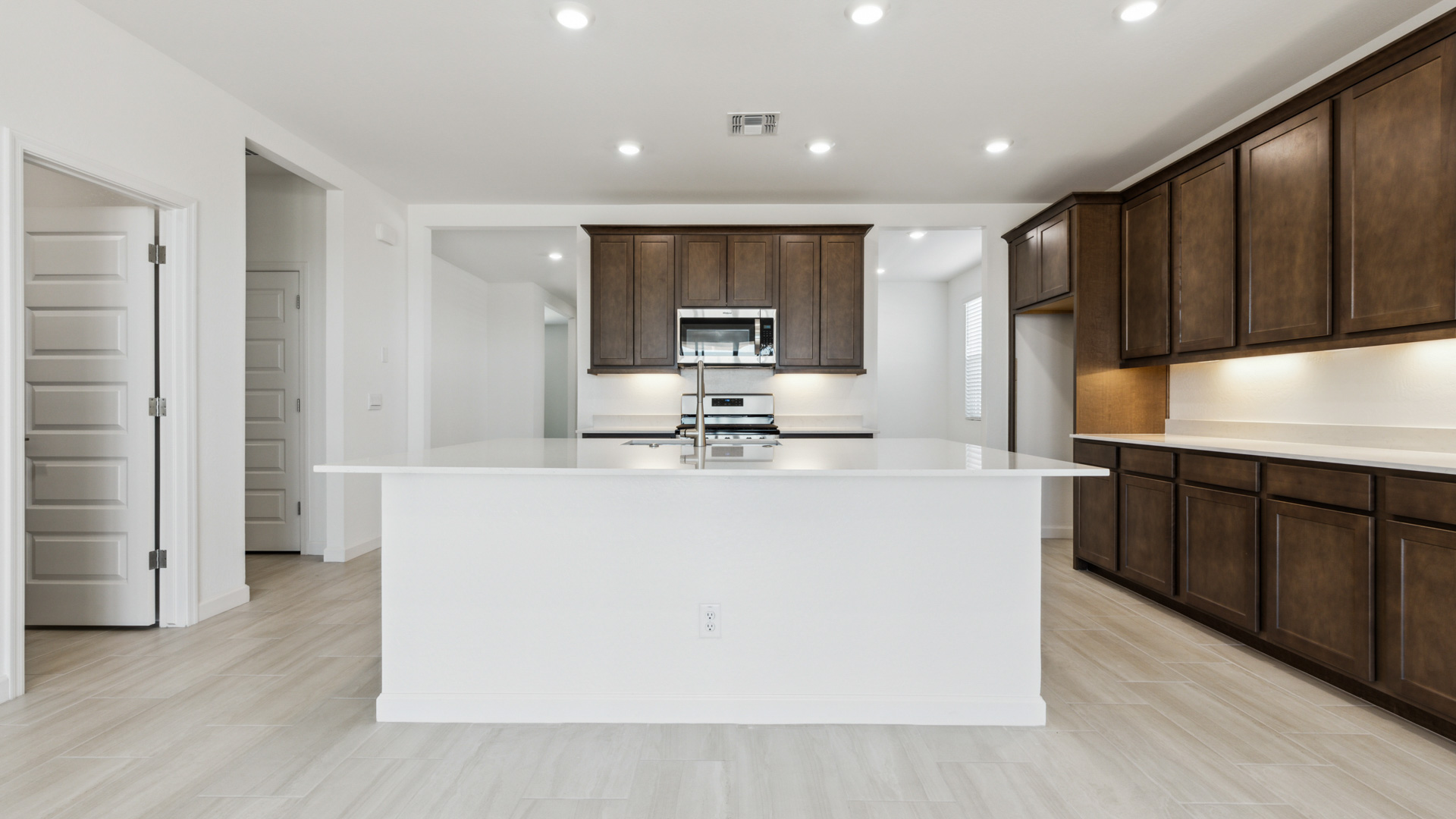 kitchen with large island