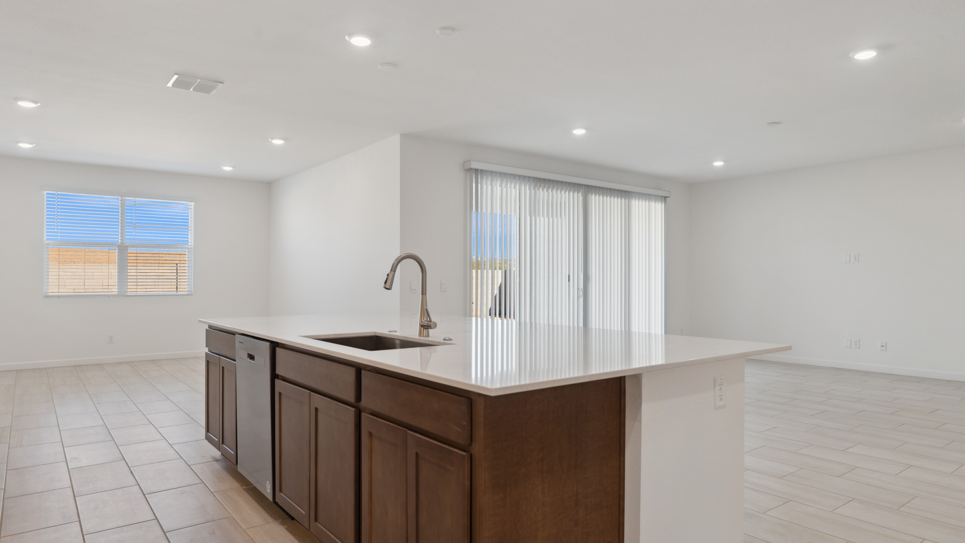 Kitchen and living space