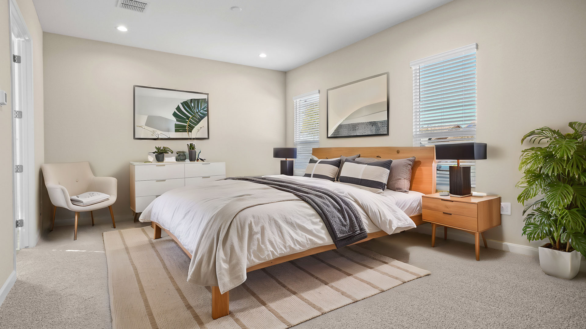 Virtually Staged Bedroom