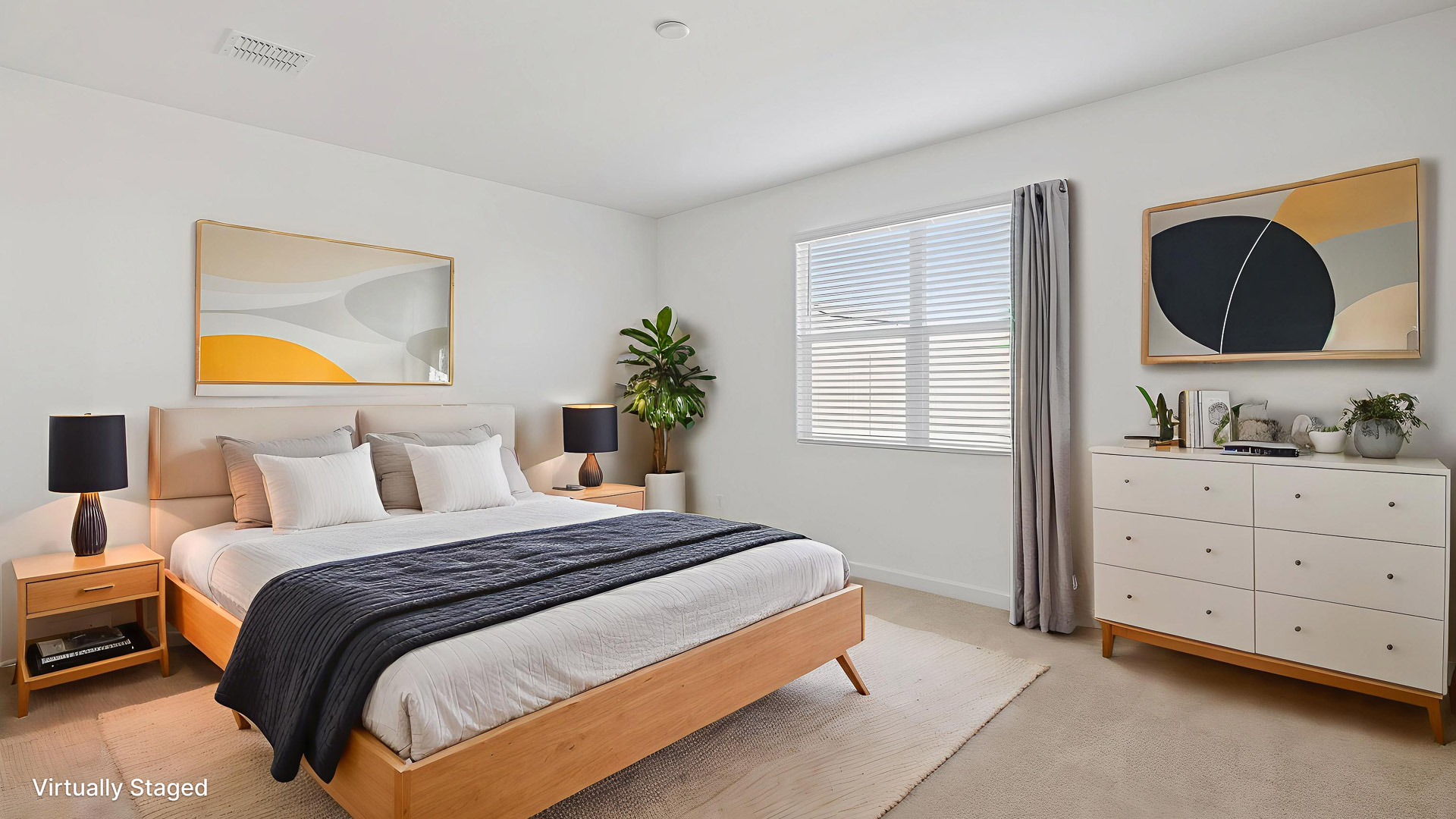 Virtually Staged Bedroom