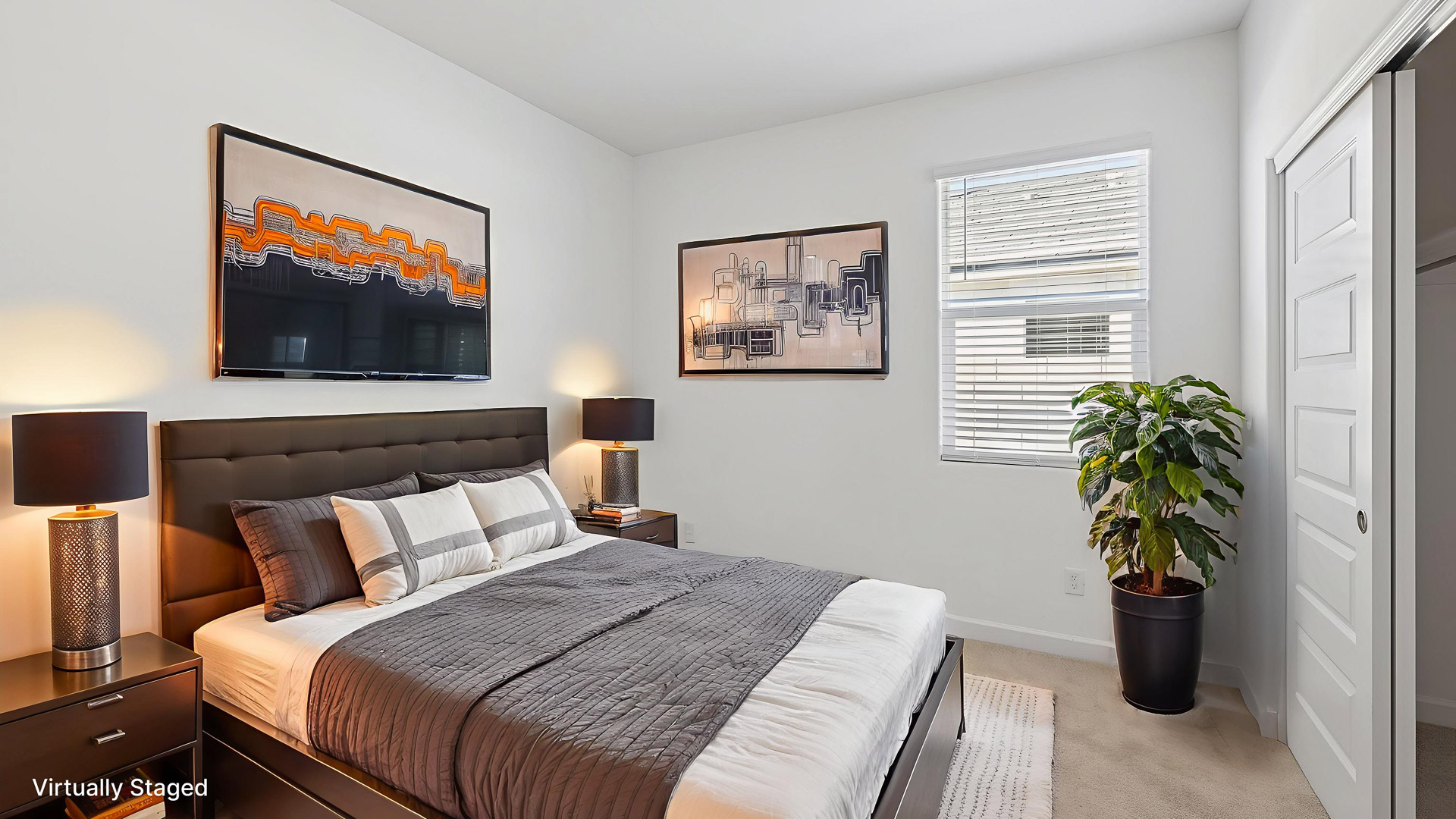 Virtually Staged Bedroom