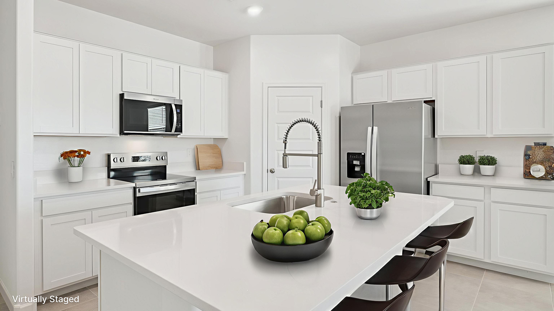 kitchen with large island