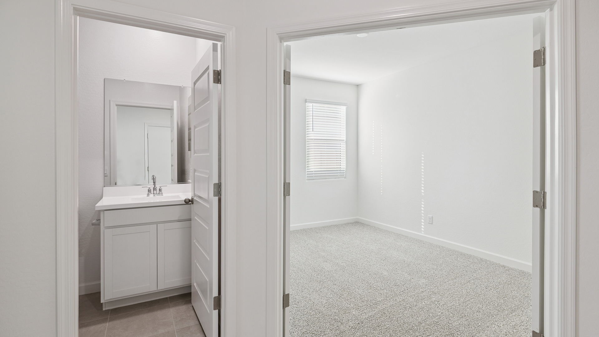 Bathroom and guest bedroom.