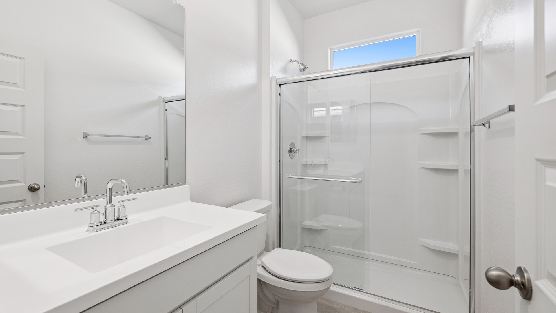 A well-designed bathroom emphasizing functionality and contemporary style.