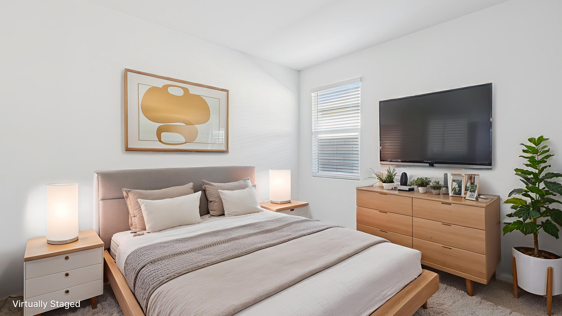 Virtually Staged Bedroom