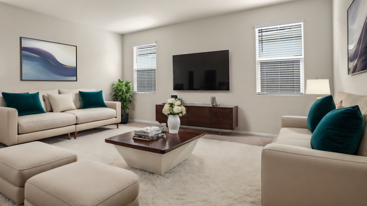 Staged living room.