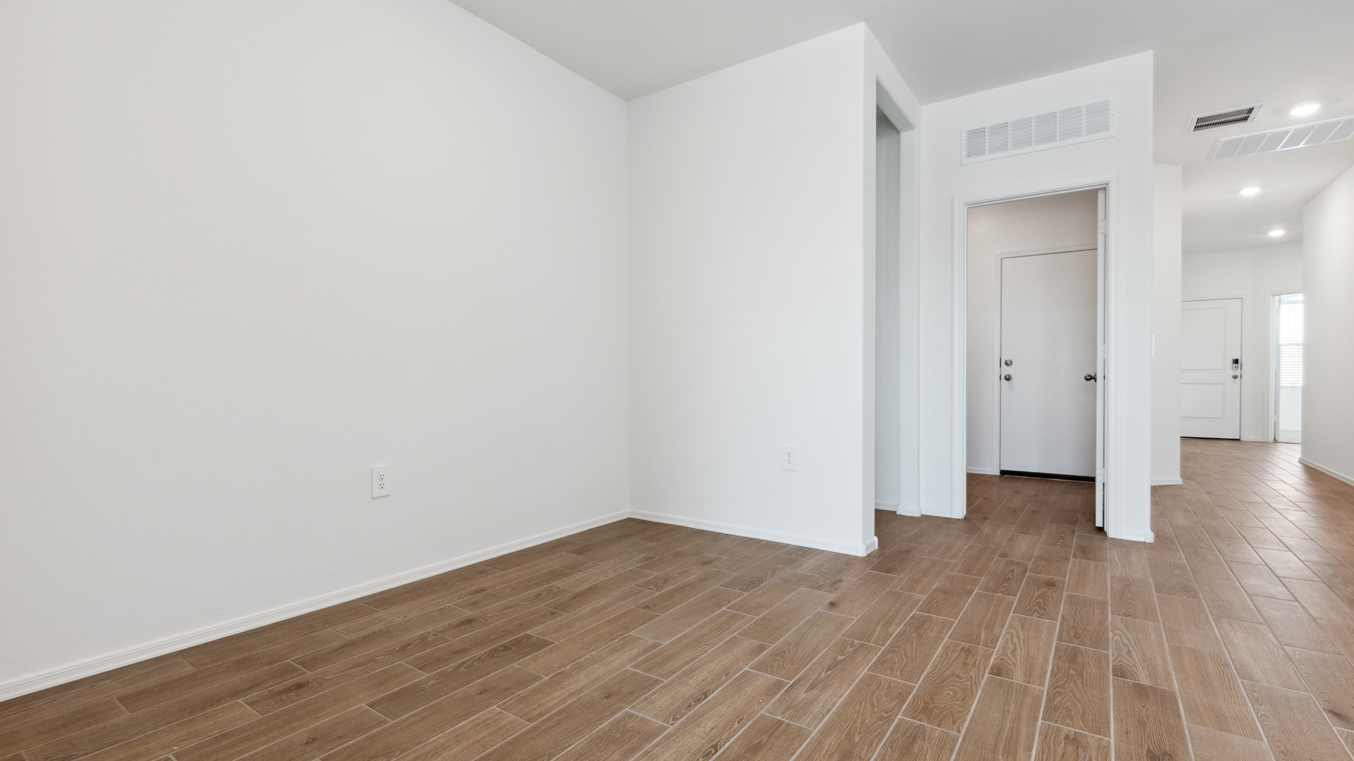 open concept living and dining