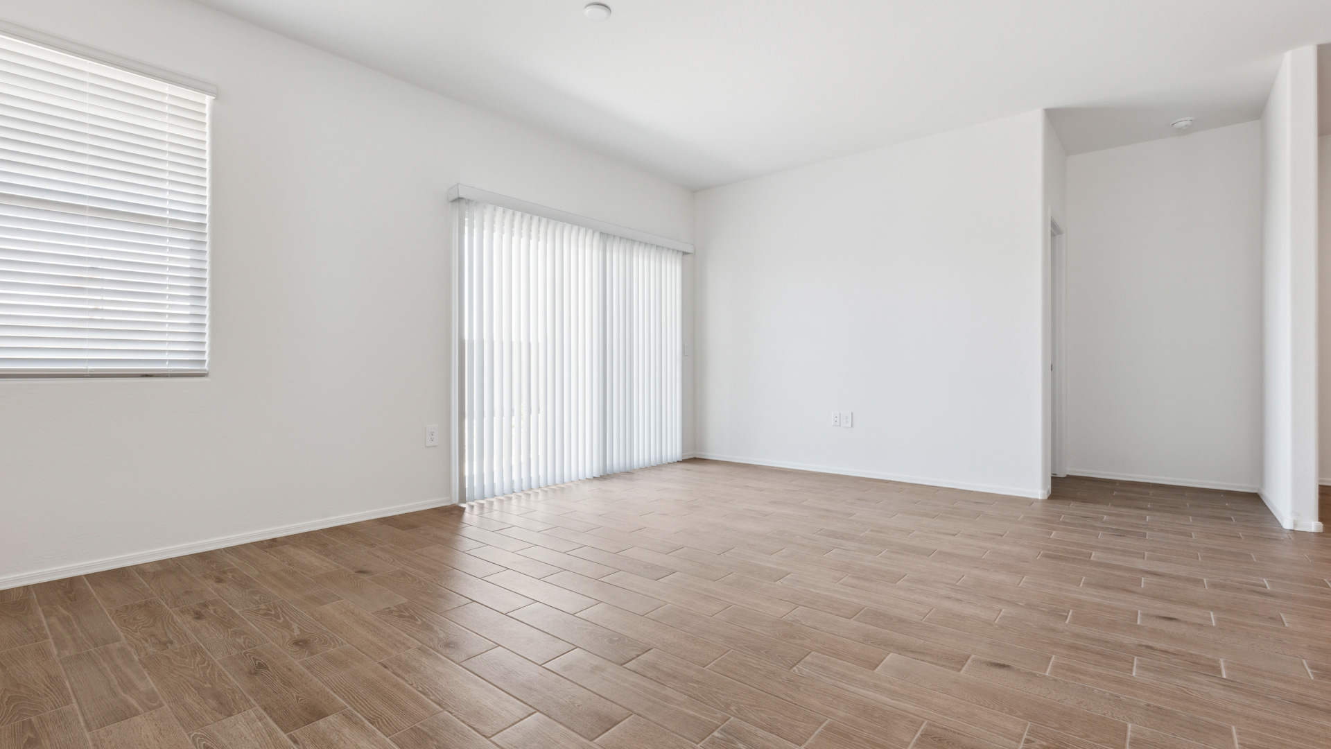 open concept living and dining