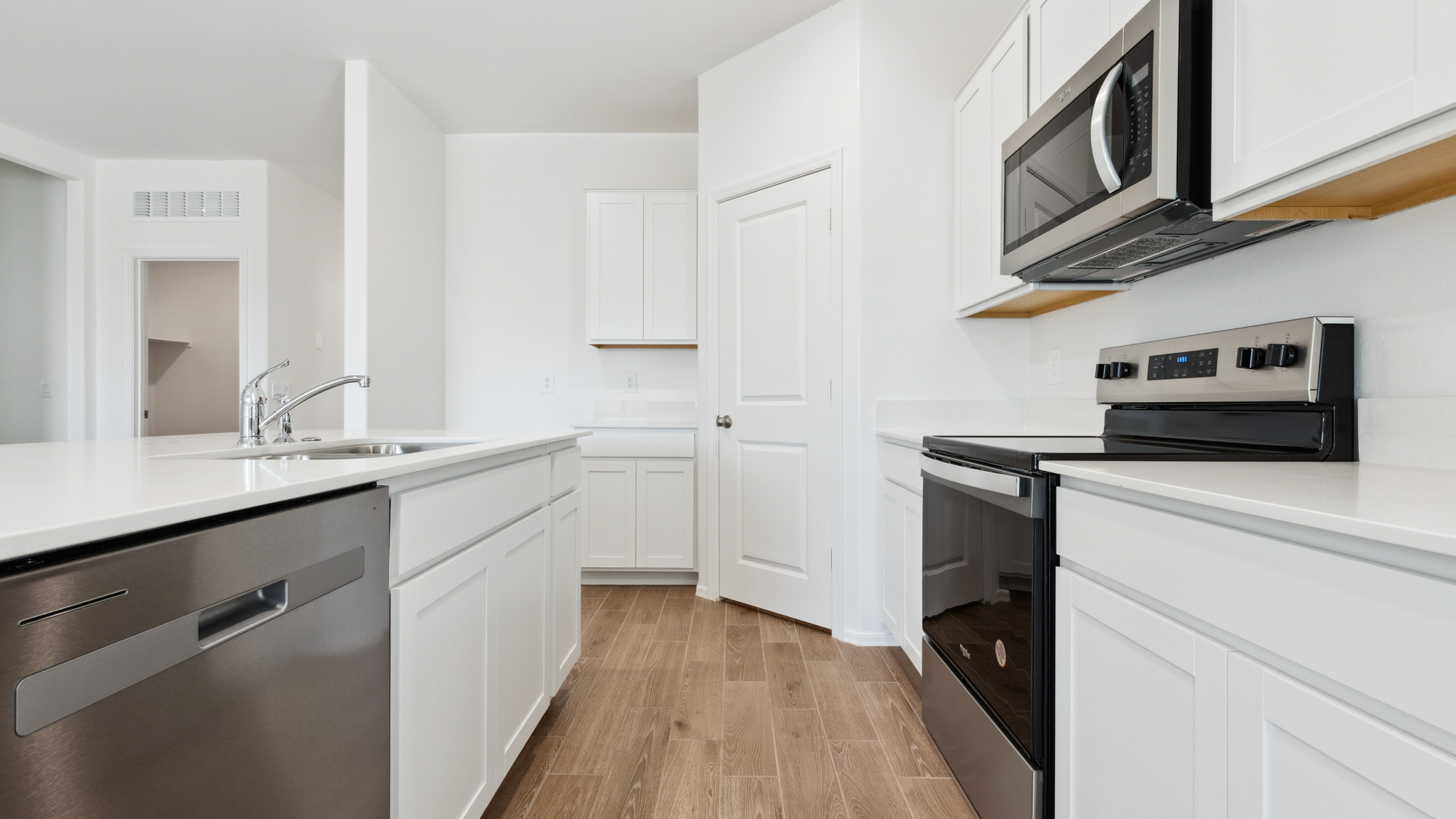 spacious kitchen with large island