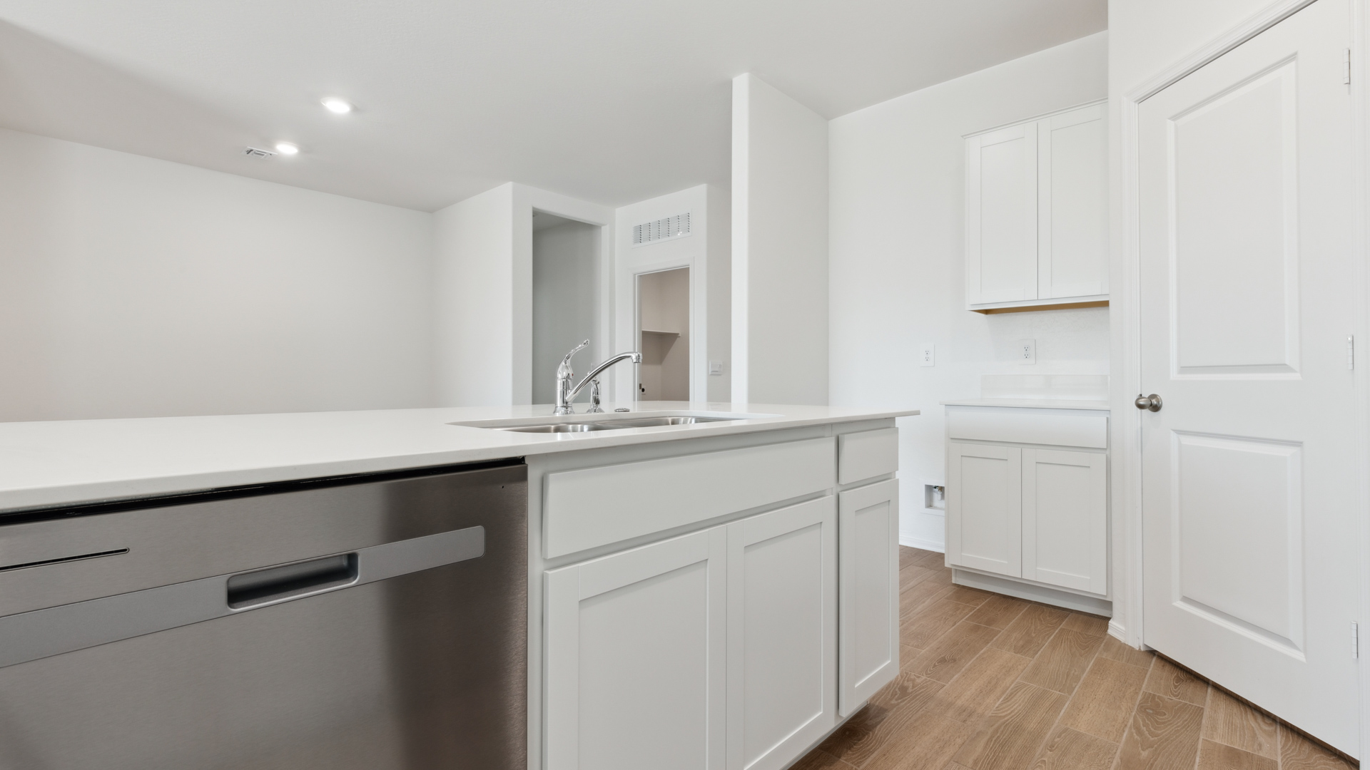 spacious kitchen with large island