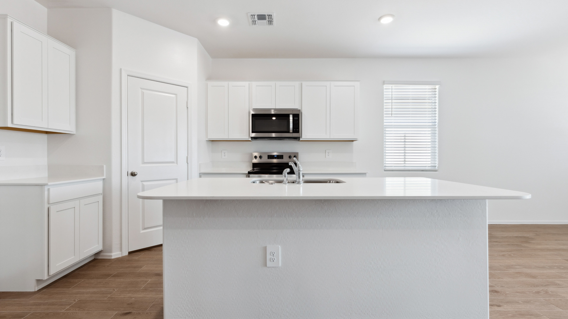 spacious kitchen with large island