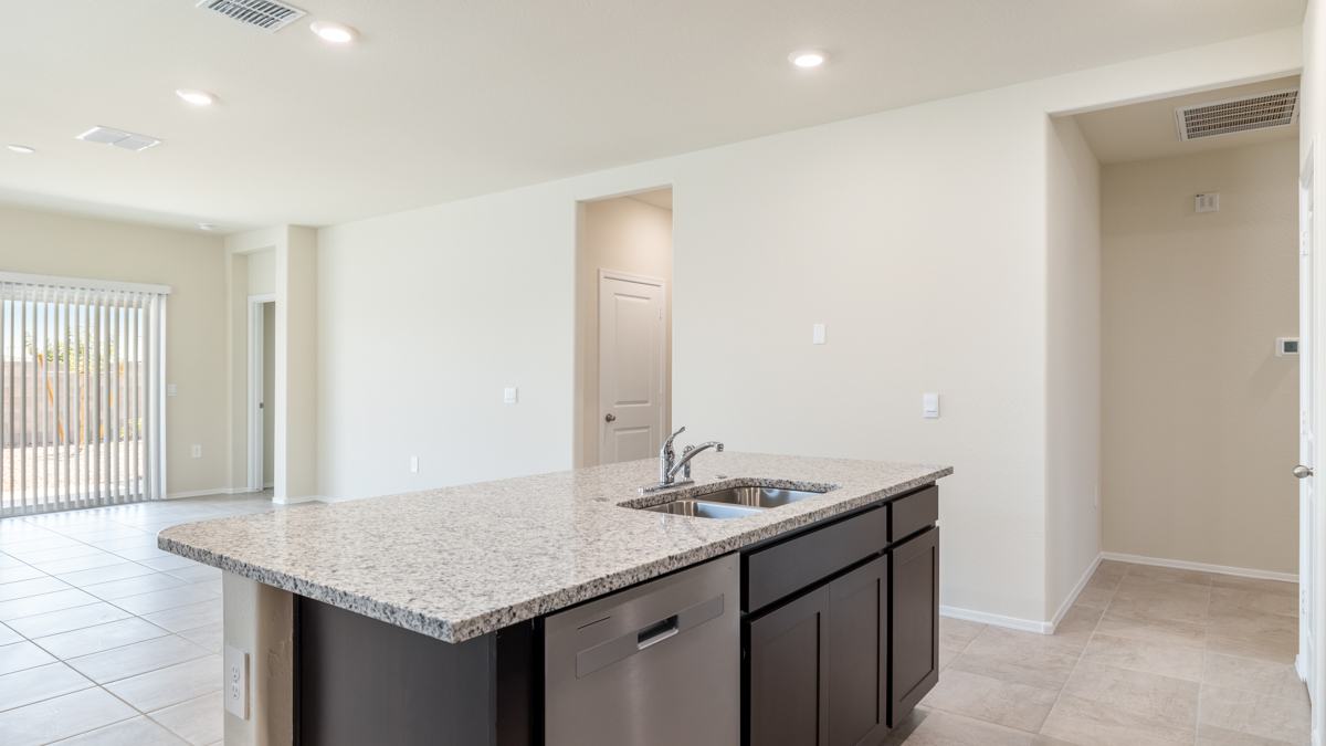Kitchen Island looking into the great room