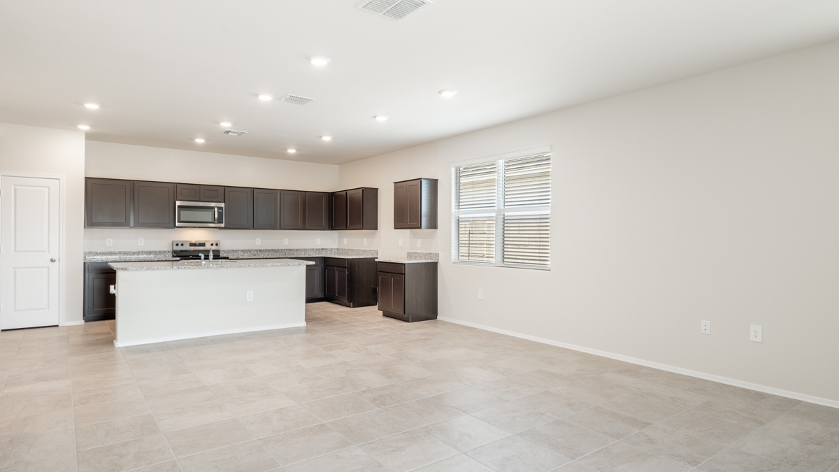 Great room looking into the kitchen
