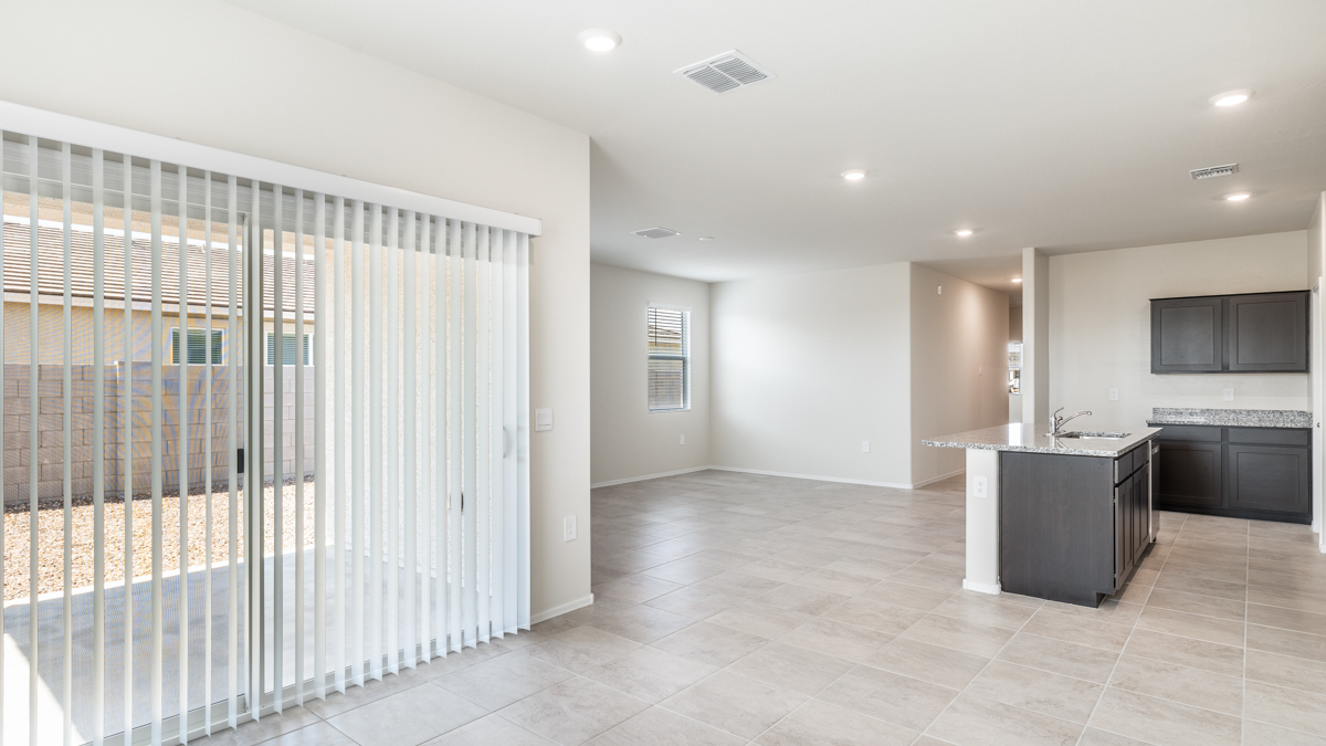 Dining Room, Living Room, and Kitchen