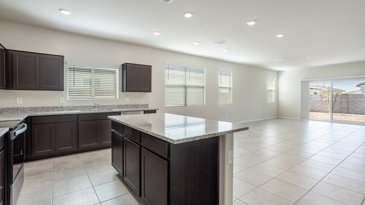 Kitchen, Dining Room and Living Room